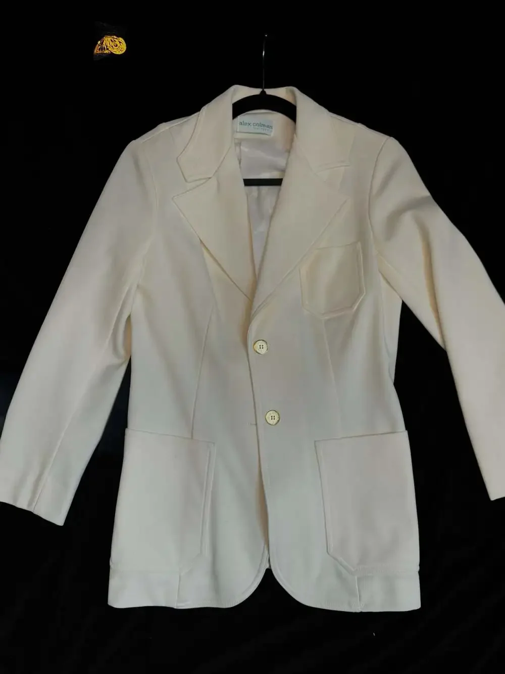 Vintage Alex Colman California Cream Two-Button Blazer Jacket - Picture 3 of 12